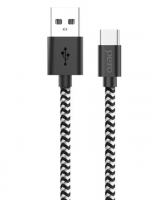 Кабель USB - Type-C PERO DC-04 1м серо-черный PRDC-04TC1MSB фото