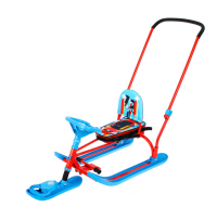 Снегокат Ника TWINY 2+ принт: "sportcar" (красный каркас) TW2+/SC фото