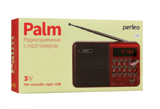 Радиоприемник PERFEO (PF-A4870) PALM - черный фото