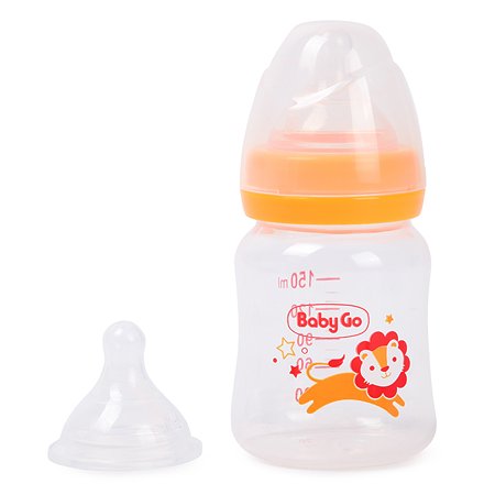 Бутылка Baby Go с широким горлом 150мл Orange B2-7000 фото