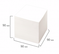 Блок для записей 9х9х9 см STAFF непроклеенный, куб 9х9х9 см, белый, белизна 90-92%, 126366 фото