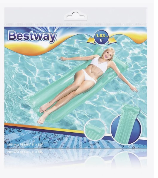 Надувной матрас для плавания "Прозрачный", 183х76см, до 90 кг, АССОРТИ,BESTWAY, 44013 фото