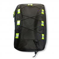 Велосумка на багажник велосипеда STG, модель FB-017, размер 28х17х12 см, черный/салатовый фото