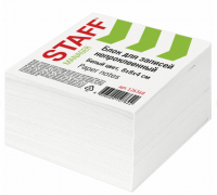 Блок для записей 8*8*4 см куб,белый,  STAFF непроклеенный, белизна 90-92%, 126368 купить ЦИТ Блок для записей 8*8*4 см куб,белый,  STAFF непроклеенный, белизна 90-92%, 126368 фото