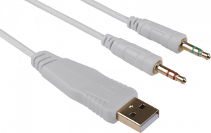 Игровые наушники с микрофоном REDRAGON Mento Белый RGB 3.5мм фото