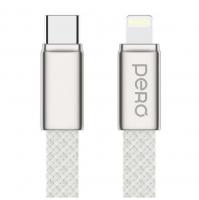 Кабель USB-С - LIGHTNING PERO DC18 ULTIMATE 1,5м серебристый PRDC-18CLWH фото