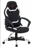 Кресло игровое Zombie 10 черный/белый искусст.кожа/ткань крестовина пластик ZOMBIE 10 WHITE  фото