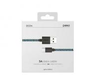 Кабель USB - Type-C PERO DC-04 2м сине-черный PRDC-04TC2MBB фото