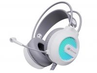 Игровые наушники с микрофоном Оклик HS-L300G белый 2.2м фото