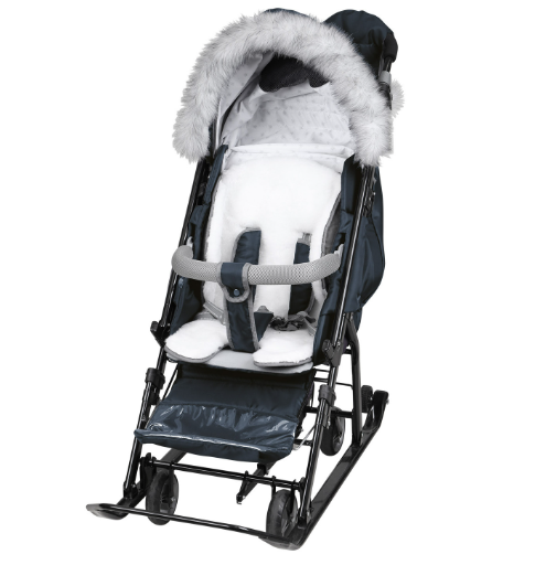 Санки-коляска Ника детям 7-5SК графитовый НД7-5SK/6 фото