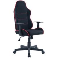 Кресло игровое Helmi HL-S09 "Red line", ткань черная/красная фото
