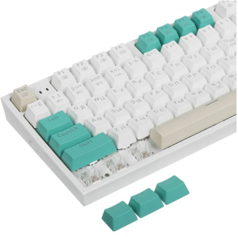 Клавиатура механическая Redragon Veigar BT/2.4G/пров., Wireless, USB бел/голубой фото