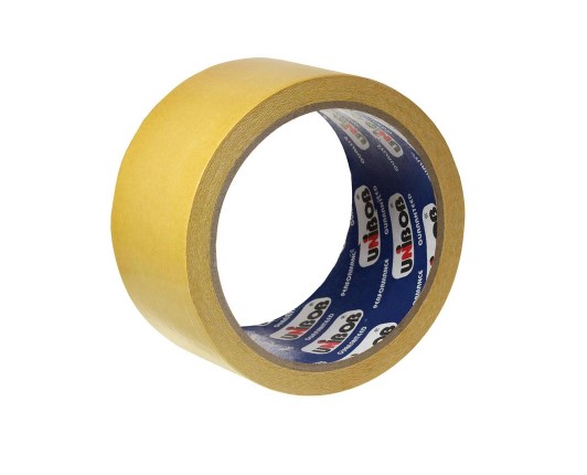 Клейкая двухсторонняя лента 50мм х 10м, ПОЛИПРОПИЛЕНОВАЯ ОСНОВА, UNIBOB, шт, 22% фото