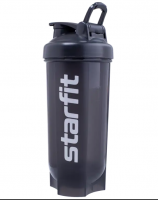 Шейкер с металлическим венчиком STARFIT FB-200 сферическое дно, серый/черный фото