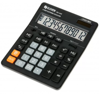 Калькулятор Eleven SDC-444S, 12 разрядов, двойное питание, 155*205*36мм, черный фото