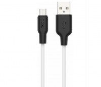 Кабель USB - MicroUSB HOCO X21 1м белый/черный (6957531071389) фото