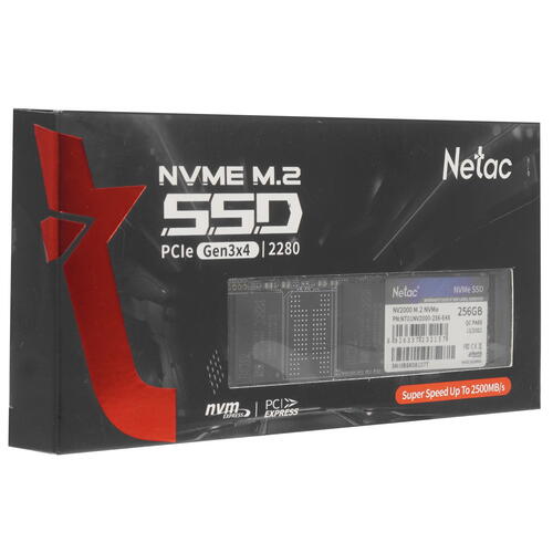 Накопитель SSD 256Gb M.2 2280 Netac NV2000 2500/1000 (NT01NV2000-256-E4X) фото