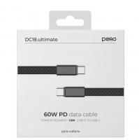Кабель USB-С - USB-C PERO DC18 ULTIMATE 60W 1,5м черный PRDC-18CCBL фото