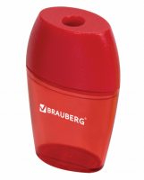 Точилка BRAUBERG "Diamond", с контейнером, овальная, в дисплее, ассорти, 222491 фото