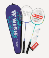 Набор для бадминтона Wish Firestar 780 (2 ракетки + 2 волана), голубой/фиолетовый фото