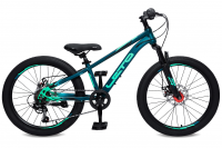 (м) Велосипед детский LETO 22" DRAGON, сталь, рама 11", 6-ск, синий фото