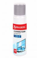 Чистящий набор для экранов всех типов и оптики BRAUBERG, комплект салфетка и пена 180 мл, 511693 фото