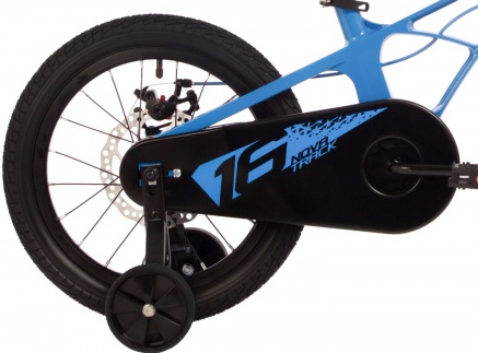 (м) Велосипед детский NOVATRACK 16"165MBLASTD.BL4 Магнез рама, синий, полная защ.цепи, диск.тормоз, фото