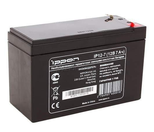 Аккумулятор Ippon IP12-7 12V/7AH  фото