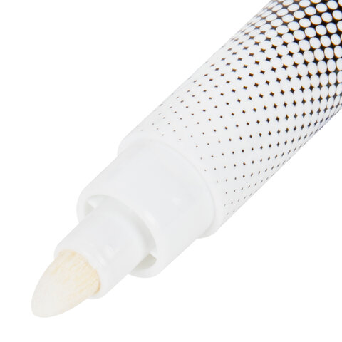 Маркер перманентный БЕЛЫЙ, STAFF EVERYDAY PM-200, круглый наконечник 3 мм, 152202 фото