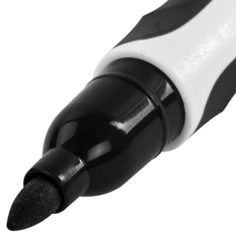Маркер стираемый для белой доски ЧЕРНЫЙ, BRAUBERG "SOFT LITE", 3 мм, резиновая вставка, 152103 фото