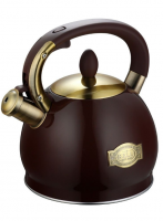 Чайник со свистком KELLI KL-4556 3л, шоколад фото