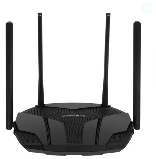 Wi-Fi роутер Mercusys MR80X AX3000 10/100/1000BASE-TX черный фото