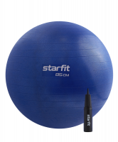 Фитбол STARFIT GB-109 85 см, 1500 гр, антивзрыв, с ручным насосом, темно-синий фото