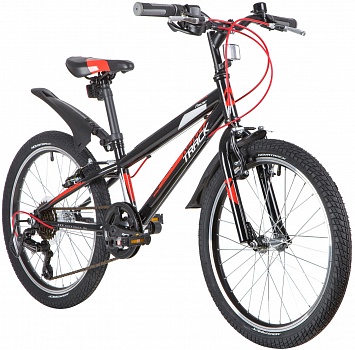 (м) Велосипед детский NOVATRACK 20"20SH6V.RACER.BK20 черный, сталь, 6 скор., Microshift TS38-6/Shima фото