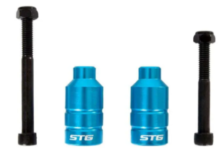 Пеги для трюкового самоката с осью, 22.2 мм, алюм., синий, 2шт.Х99067 фото