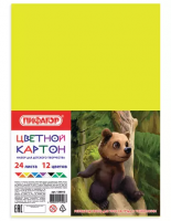 Картон цветной А4 немелованный, 24л. 12цв., ПИФАГОР, 200х283мм, 128012 купить ЦИТ Картон цветной А4 немелованный, 24л. 12цв., ПИФАГОР, 200х283мм, 128012 фото