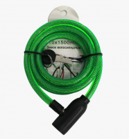 Замок-трос STELS 10x1500 мм ключ, 4 цвета, инд. уп. "Pulsebike" 3281248 фото