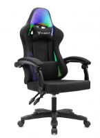 Кресло игровое Knight Wolf RGB черный с подголов. крестов. пластик пластик черный KNIGHT WOLF RGB B фото