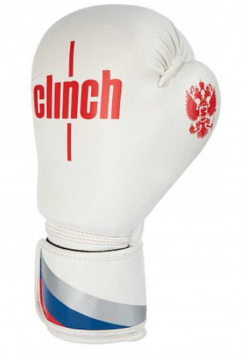 Перчатки боксерские Clinch Olimp бело-красные (вес 10 унций) C111 фото
