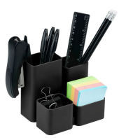 Подставка-органайзер СТАММ "Юниор", пластиковая, черная купить ЦИТ Подставка-органайзер СТАММ "Юниор", пластиковая, черная фото