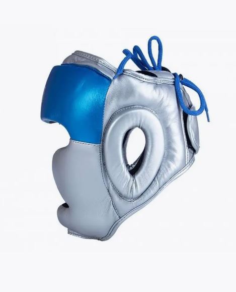Шлем боксерский "Clinch Kids" серебристо-синий (размер XS) C128  фото