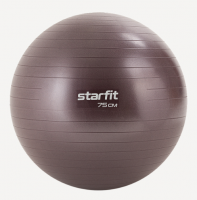 Фитбол STARFIT GB-111 75 см, 1200 гр, антивзрыв, с насосом, кофейный фото