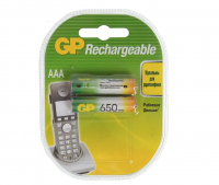 Аккумулятор GP AAA 650mAh 2шт 65AAAHC-2DECRC2 фото