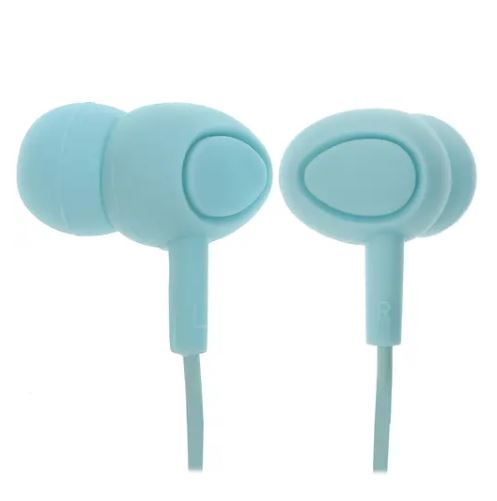 Наушники с микрофоном PERO EP14 голубой EP14BL фото