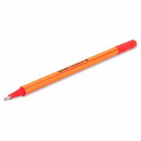 Ручка капиллярная (линер) КРАСНАЯ, BRAUBERG FINE 040, шестигранная, линия письма 0,4мм, 144142 фото