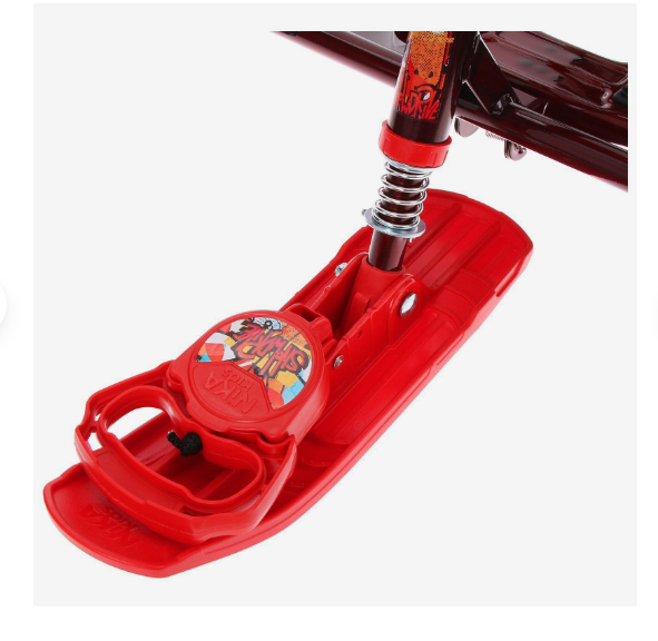 Снегокат Ника Тимка спорт 4-1 Граффити на красном (красный лак каркас)-спинка ТС4-1/GR фото