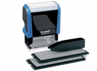 Штамп самонаборный 4-строчный, размер оттиска 47х18 мм, синий без рамки, TRODAT 4912P4/DB купить ЦИТ Штамп самонаборный 4-строчный, размер оттиска 47х18 мм, синий без рамки, TRODAT 4912P4/DB фото