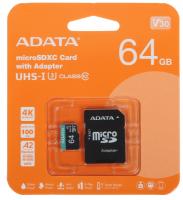 Карта памяти MicroSD 64GB A-DATA  AUSDX64GUI3V30SA2-RA1 фото