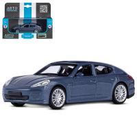 ТМ "Автопанорама" Машинка металлическая 1:43 Porsche Panamera S, синий перламутр, откр. двери, инерц фото