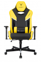 Кресло игровое Knight Thunder 5X черный/желтый эко.кожа крестов. металл KNIGHT THUNDER 5X Y  фото